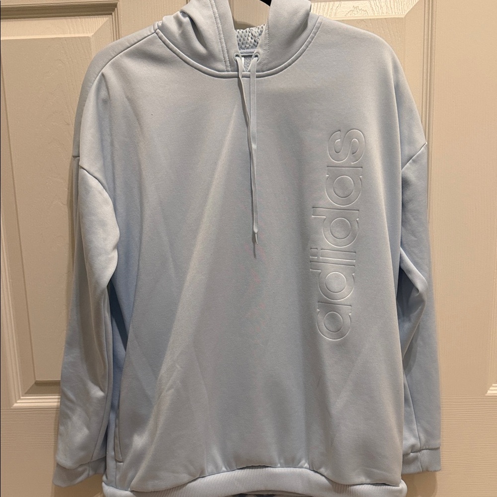 Adidas Sky Blue Pullover Hoodie